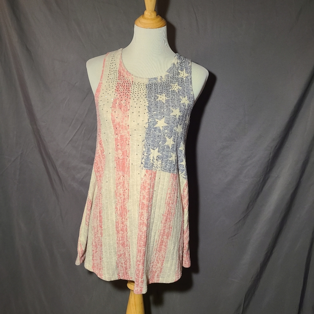 American Flag Sleeveless Top